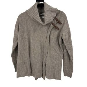 Ellen Tracy 100% Extra Fine Merino Wool Wrap Cowl Neck Sweater Women's Large